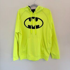🦇 Batman Neon Yellow Performance Hoodie – Men’s Large 🦇